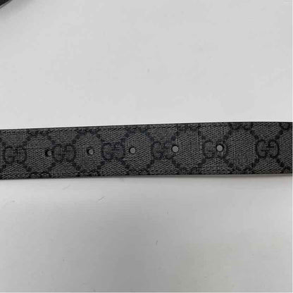 Pre-Owned Gucci Grey Canvas Designer Belt