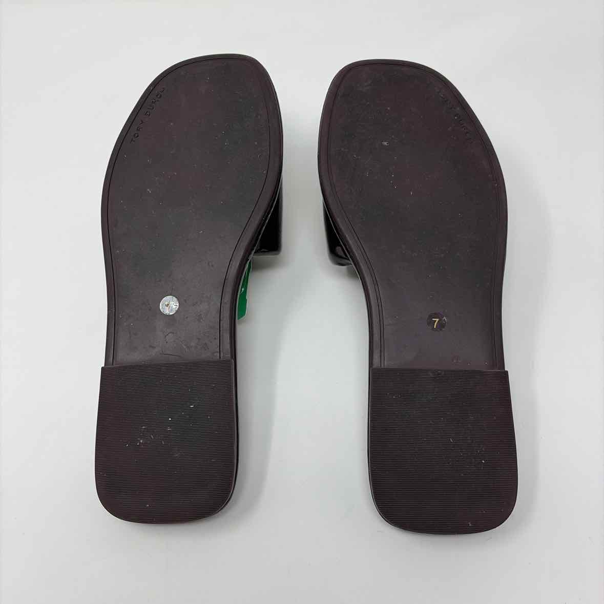Pre-Owned Shoe Size 7 Tory Burch Burgundy Slide
