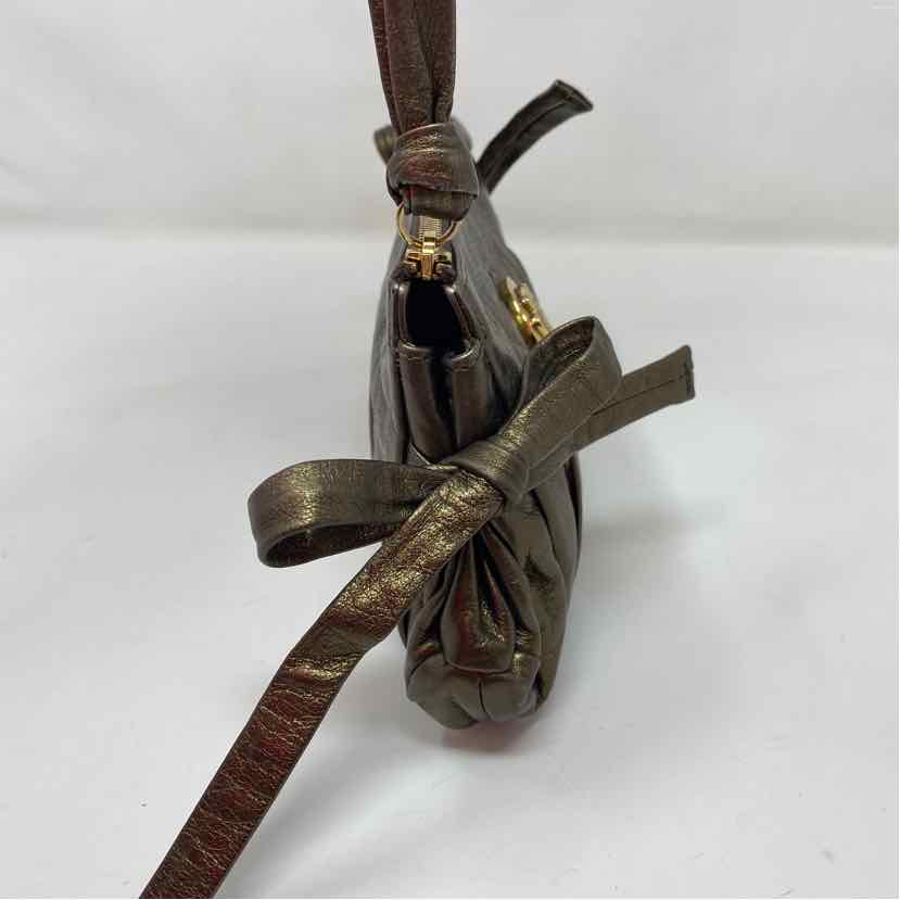 Pre-Owned Gucci Gunmetal Leather Designer Handbag