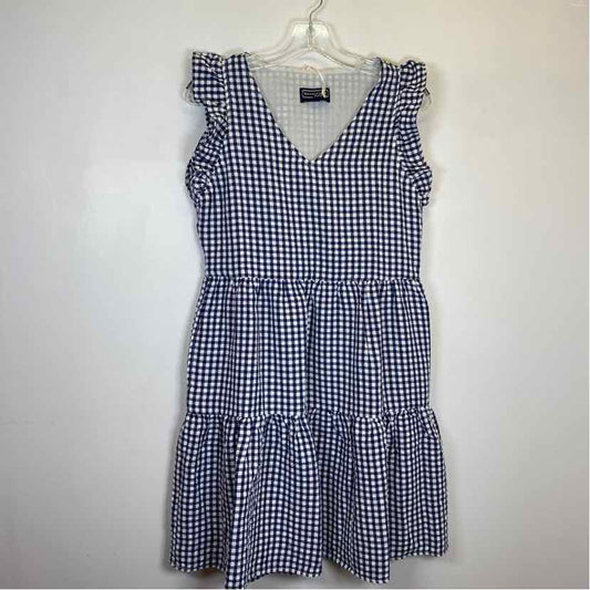 Pre-Owned Size S Duffield Lane Navy Print Casual Dress