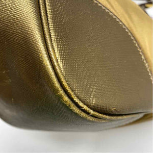 Pre-Owned Prada Gold Fabric Designer Handbag