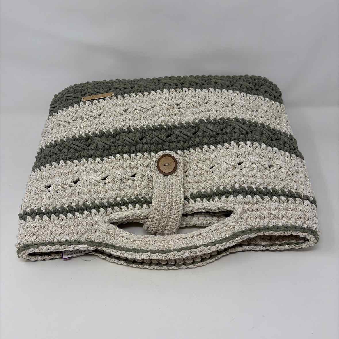 Pre-Owned Boutique Green Multi Crochet Handbag