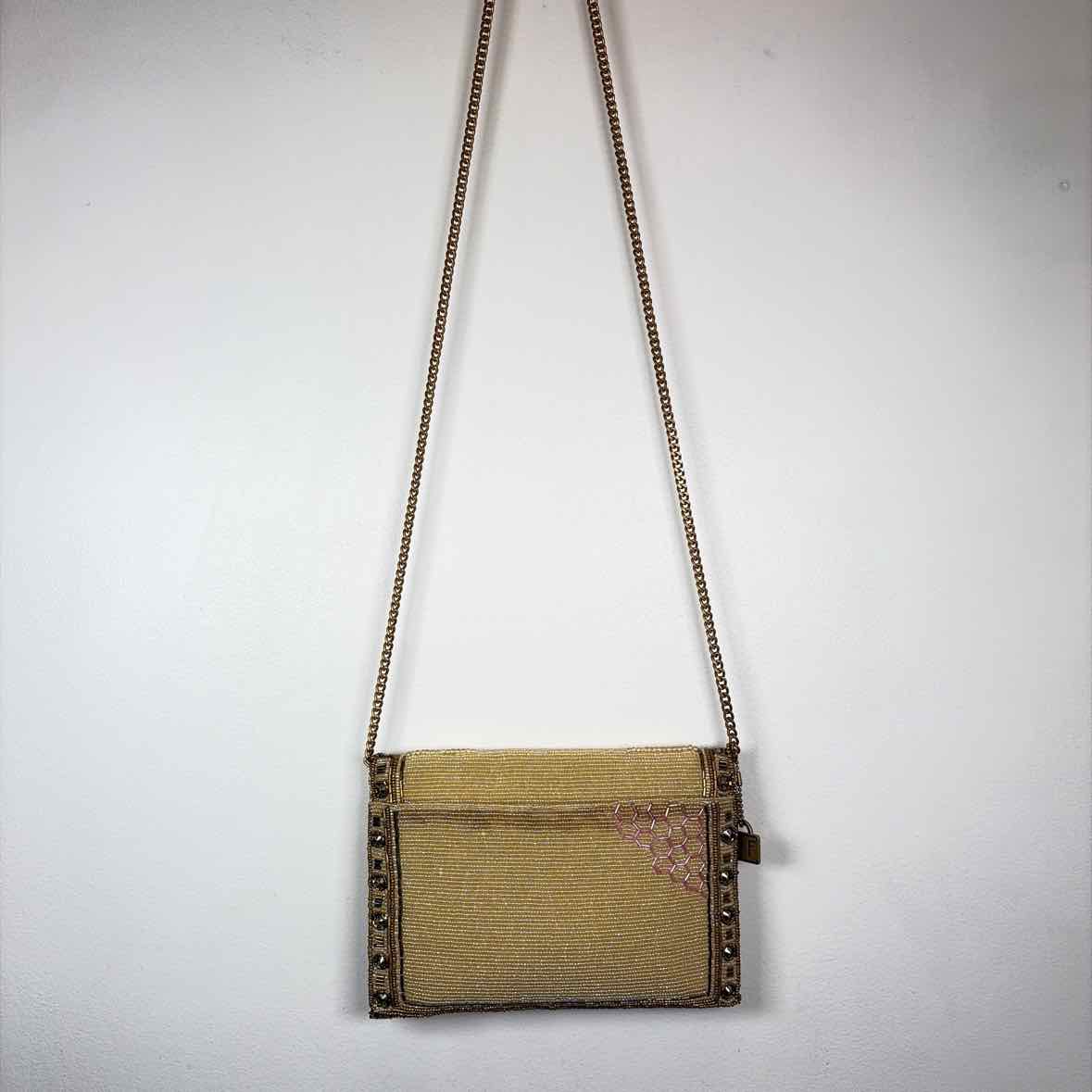 Pre-Owned Mary Frances Gold Multi Beaded Handbag