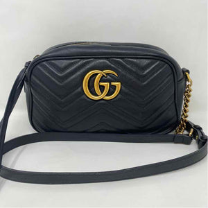 Pre-Owned Gucci Black Leather Designer Handbag