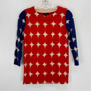 Pre-Owned Size XS J Crew Red W/ Blue Sweater