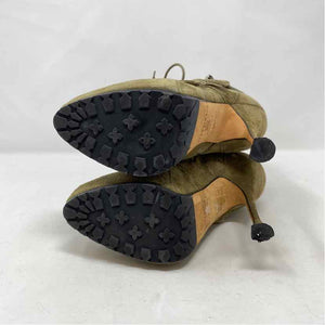 Pre-Owned Shoe Size 5.5 Brian Atwood Olive Booties