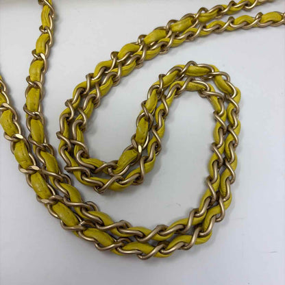 Pre-Owned Chanel Chartreuse Leather Designer Handbag