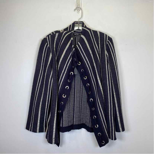 Pre-Owned Size XL Misook Navy Stripe Jacket