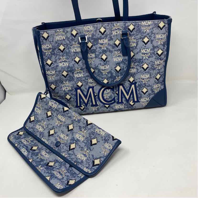Pre-Owned MCM Denim Canvas Designer Handbag