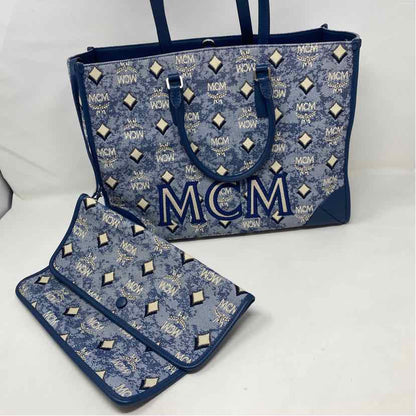 Pre-Owned MCM Denim Canvas Designer Handbag