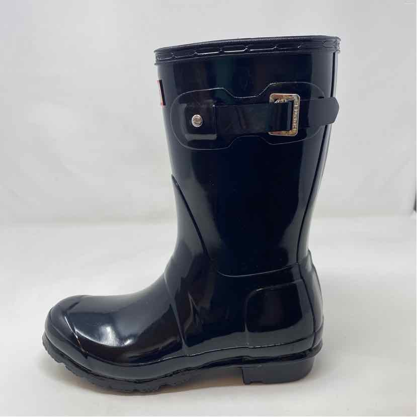 Pre-Owned Shoe Size 6 Hunter Black Booties