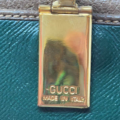 Pre-Owned Gucci Brown Leather Designer Wallet