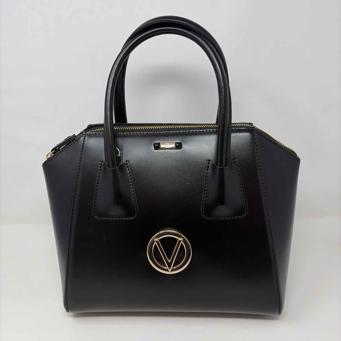 Pre-Owned Mario Valentino Black Leather Handbag
