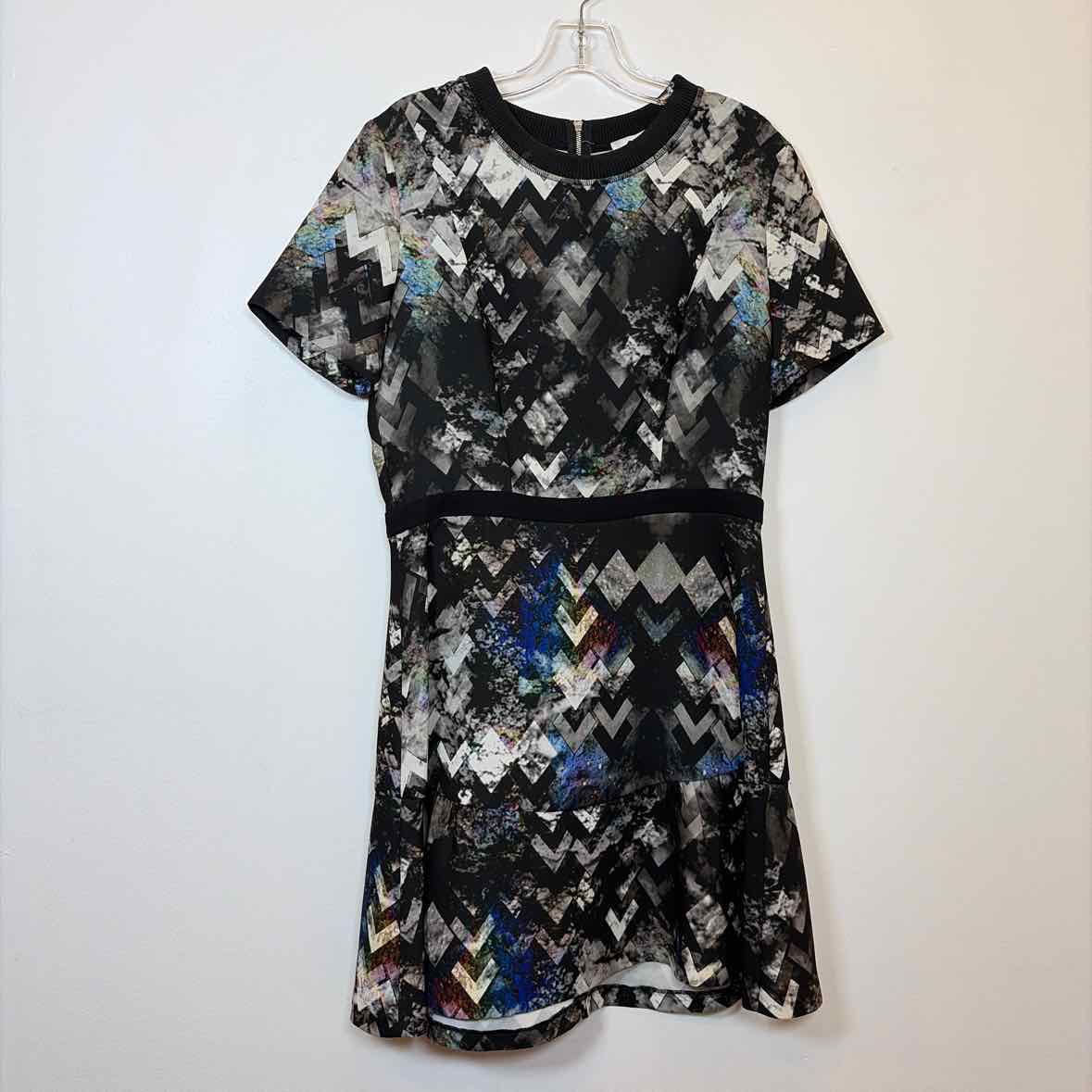Pre-Owned Size 3/S Sandro Black Multi Casual Dress