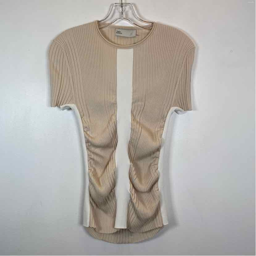 Pre-Owned Size M Tory Burch Tan/White Top