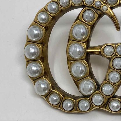 Pre-Owned Gucci Black Leather Designer Belt