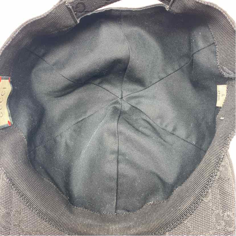 Pre-Owned Gucci Black Canvas Designer Hats