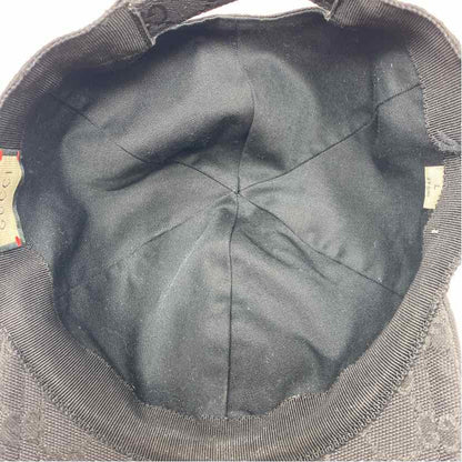 Pre-Owned Gucci Black Canvas Designer Hats