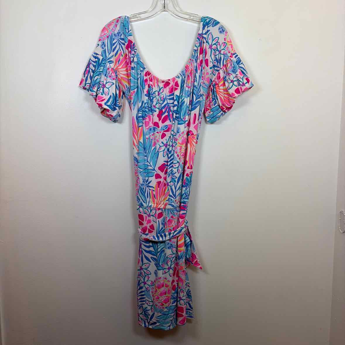 Pre-Owned Size XL Lilly Pulitzer Blue Print Casual Dress