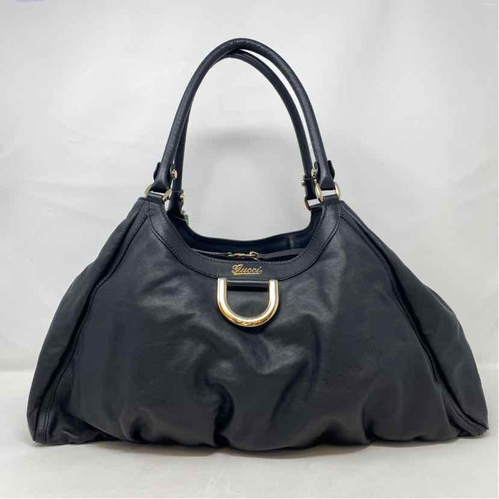 Pre-Owned Gucci Black Leather Designer Handbag