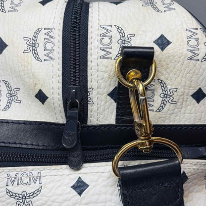 Pre-Owned MCM White Leather Designer Handbag