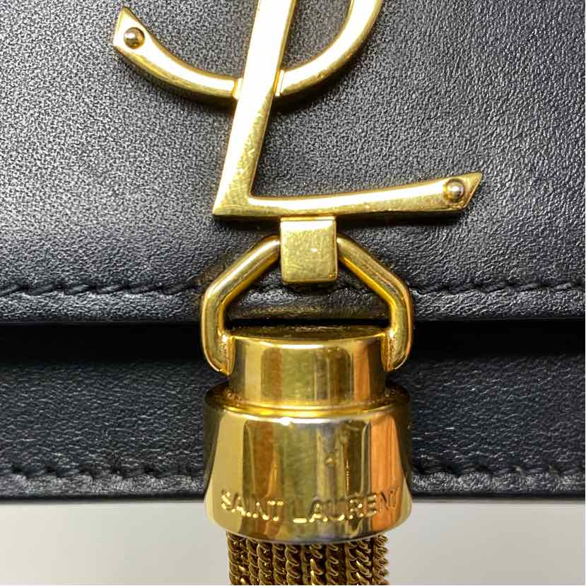 Pre-Owned Saint Laurent Black Leather Designer Handbag