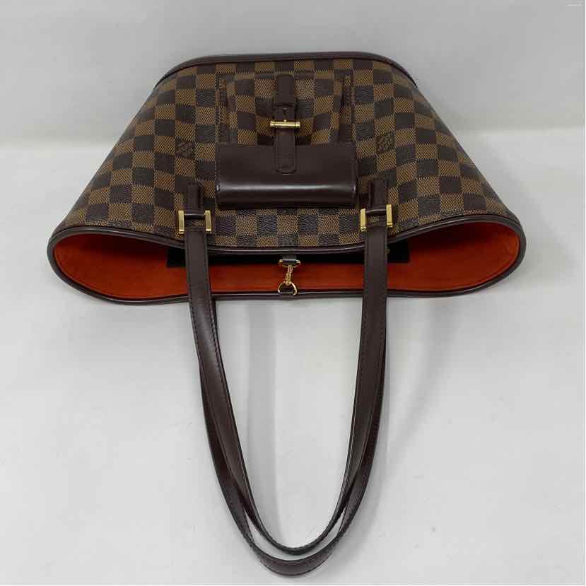 Pre-Owned Louis Vuitton Damier Eben Canvas Designer Handbag