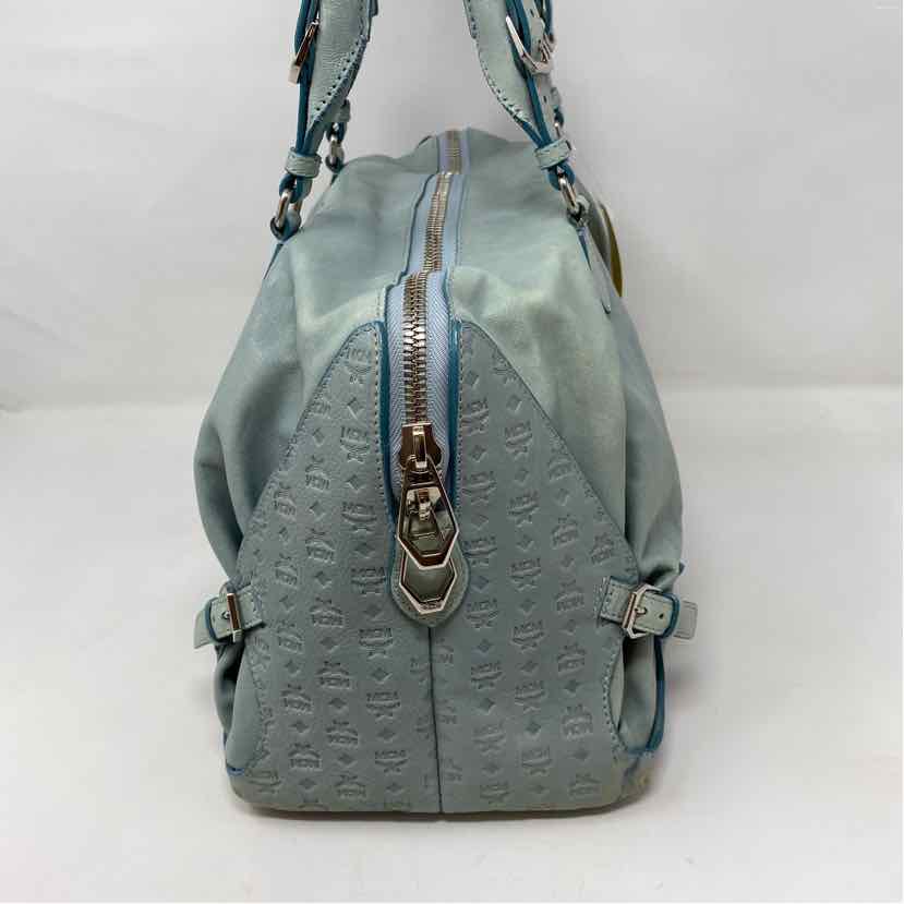 Pre-Owned MCM Turquoise Leather Designer Handbag