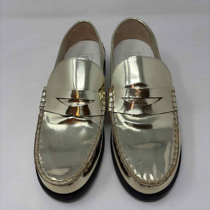 Pre-Owned Shoe Size 9.5 The Shoe Box Gold Loafer