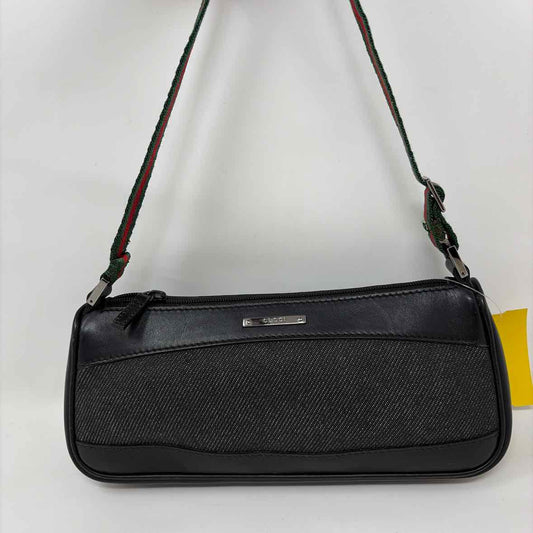 Pre-Owned Gucci Black Denim Designer Handbag