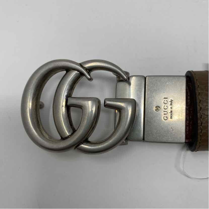 Pre-Owned Gucci Burgundy Leather Designer Belt