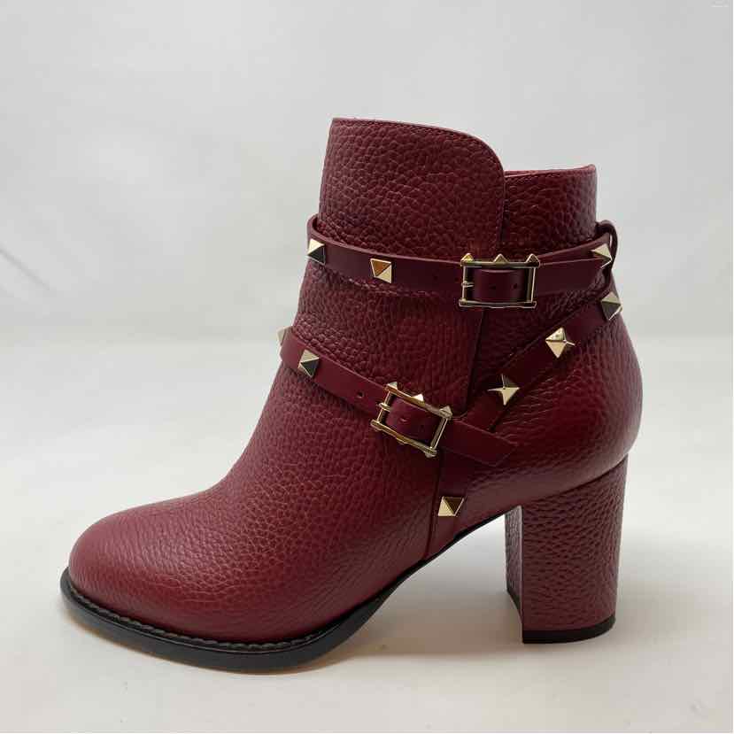 Pre-Owned Valentino Red Leather Shoe Size 5.5 Designer Shoes