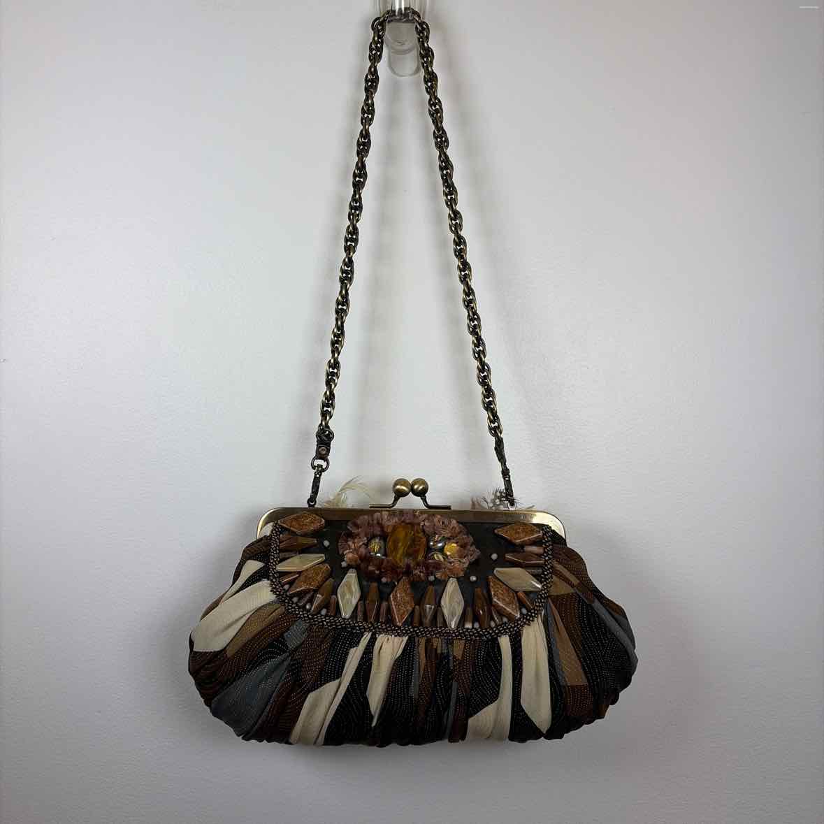 Pre-Owned Mary Frances Brown Multi Multi Handbag