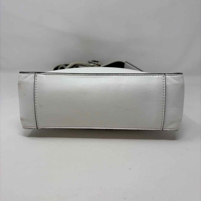 Pre-Owned Stella McCartney White/ Black Leather Designer Handbag