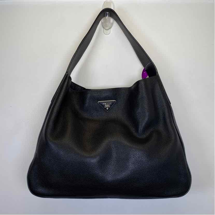 Pre-Owned Prada Black Leather Designer Handbag