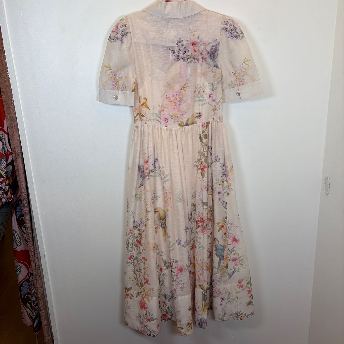 Pre-Owned Size S Boutique Tan Multi Casual Dress