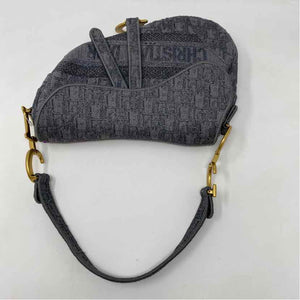 Pre-Owned Christian Dior Grey Canvas Designer Handbag