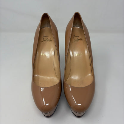 Pre-Owned Christian Louboutin nude Patent Shoe Size 9 Designer Shoes