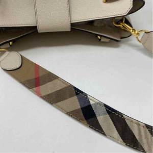 Pre-Owned Burberry White Leather Designer Handbag