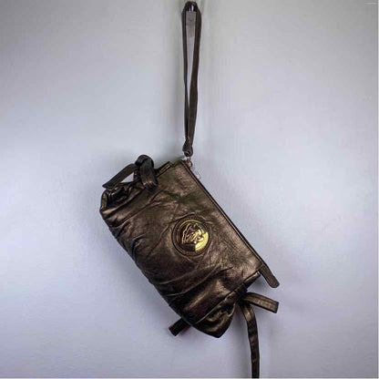 Pre-Owned Gucci Gunmetal Leather Designer Handbag