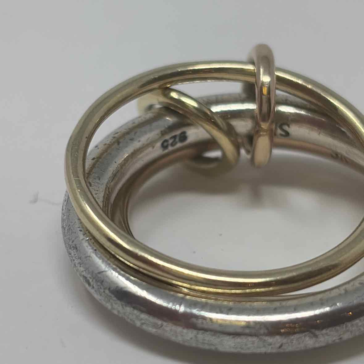Pre-Owned Spinielli Kilcollin Silver/Gold Sterling Designer Jewelry
