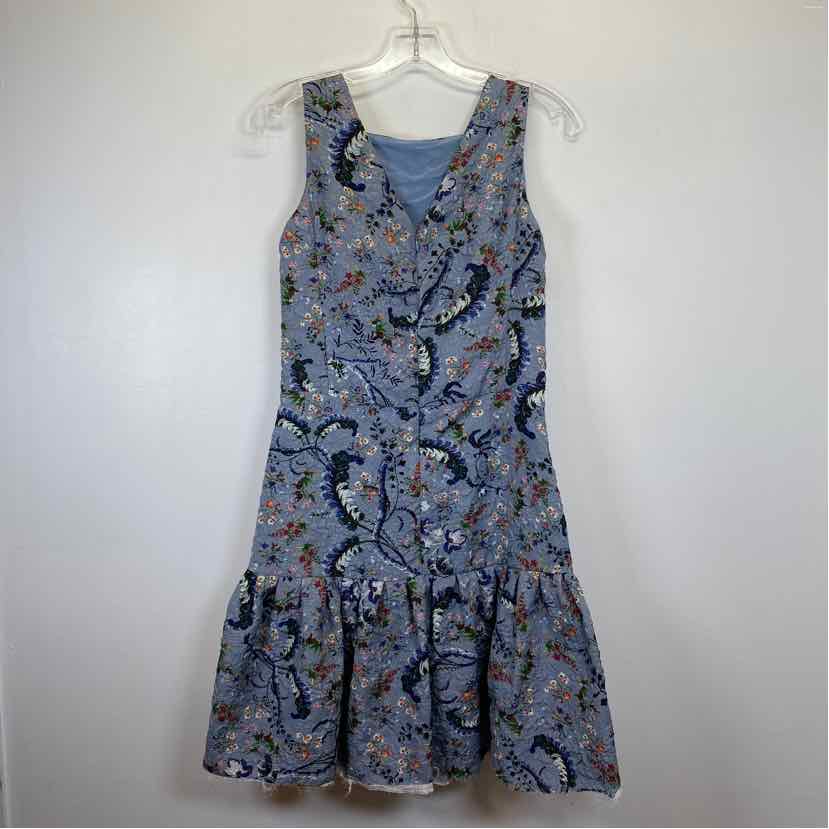 Pre-Owned Size 4/S Erdem Blue Floral Casual Dress