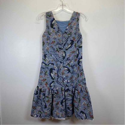 Pre-Owned Size 4/S Erdem Blue Floral Casual Dress
