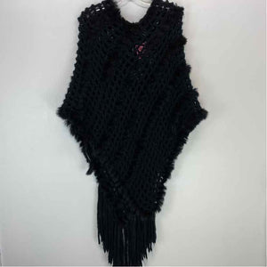 Pre-Owned Size One Size Boutique Black Poncho