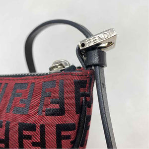 Pre-Owned Fendi Red Canvas Designer Handbag