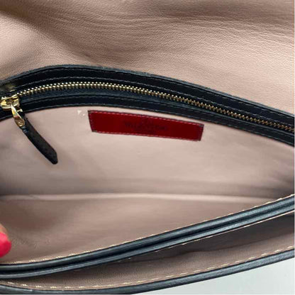 Pre-Owned Valentino Black Leather Designer Handbag