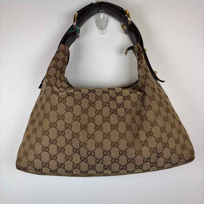 Pre-Owned Gucci Tan Fabric Designer Handbag
