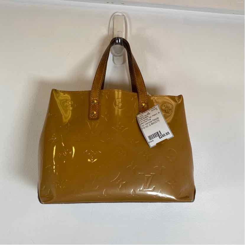 Pre-Owned Louis Vuitton Tan Patent Designer Handbag