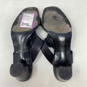 Pre-Owned Salvatore Ferragamo Black Leather Shoe Size 7.5 Designer Shoes