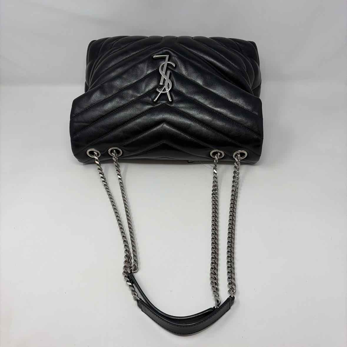 Pre-Owned Saint Laurent Black Leather Designer Handbag